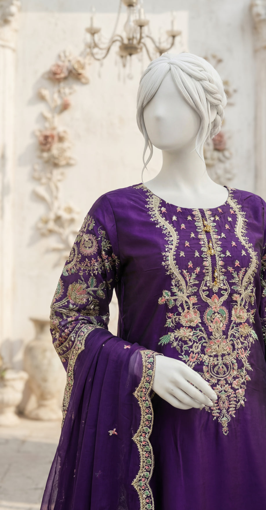 Chahat | 3 Piece | Stitched Suit | Purple
