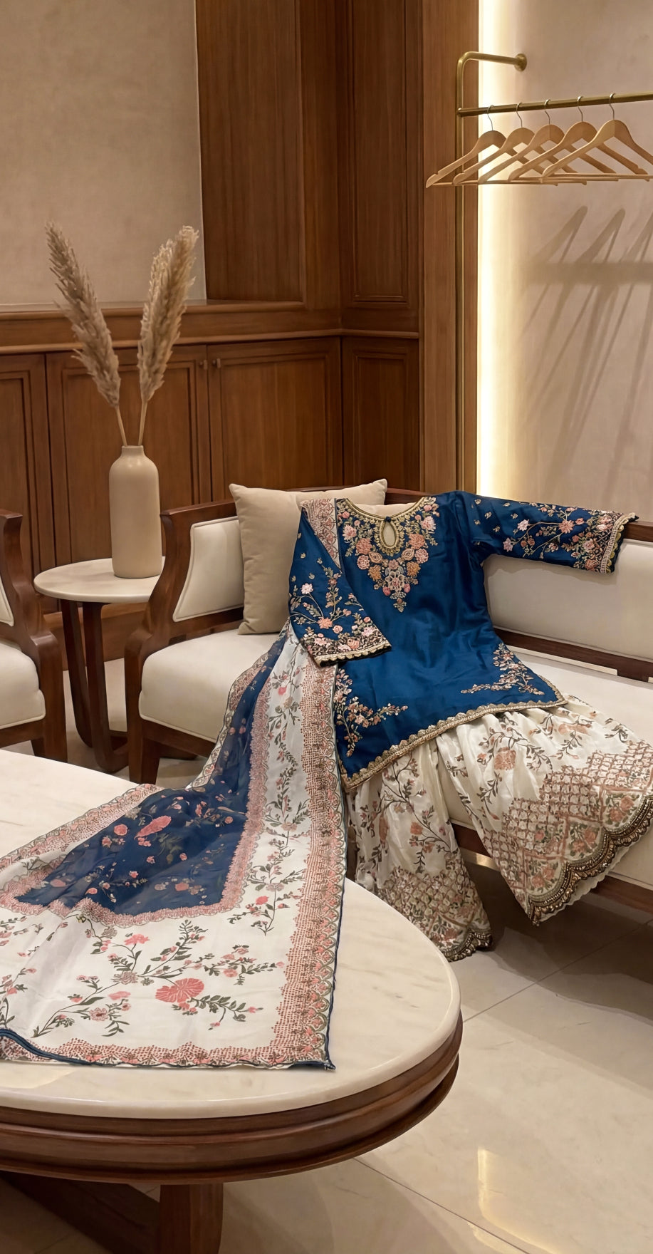 Samaha | 3 Piece | Stitched Suit | Blue
