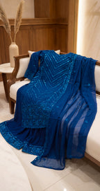 Uroosha| 3 Piece | Stitched Suit | Blue
