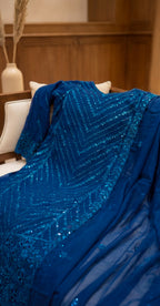 Uroosha| 3 Piece | Stitched Suit | Blue