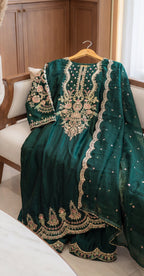 Sumona | 3 Piece | Stitched Suit | Green
