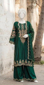 Sumona | 3 Piece | Stitched Suit | Green
