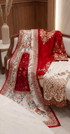 Samaha | 3 Piece | Stitched Suit | Ruby Pink