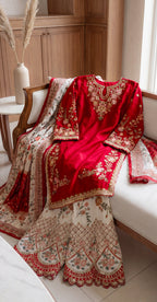 Samaha | 3 Piece | Stitched Suit | Ruby Pink