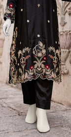 Sabaaq | 3 Piece | Stitched Suit | Black