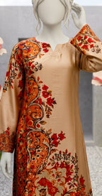 Darakhshan | 2 Piece | Stitched Suit | Caramel
