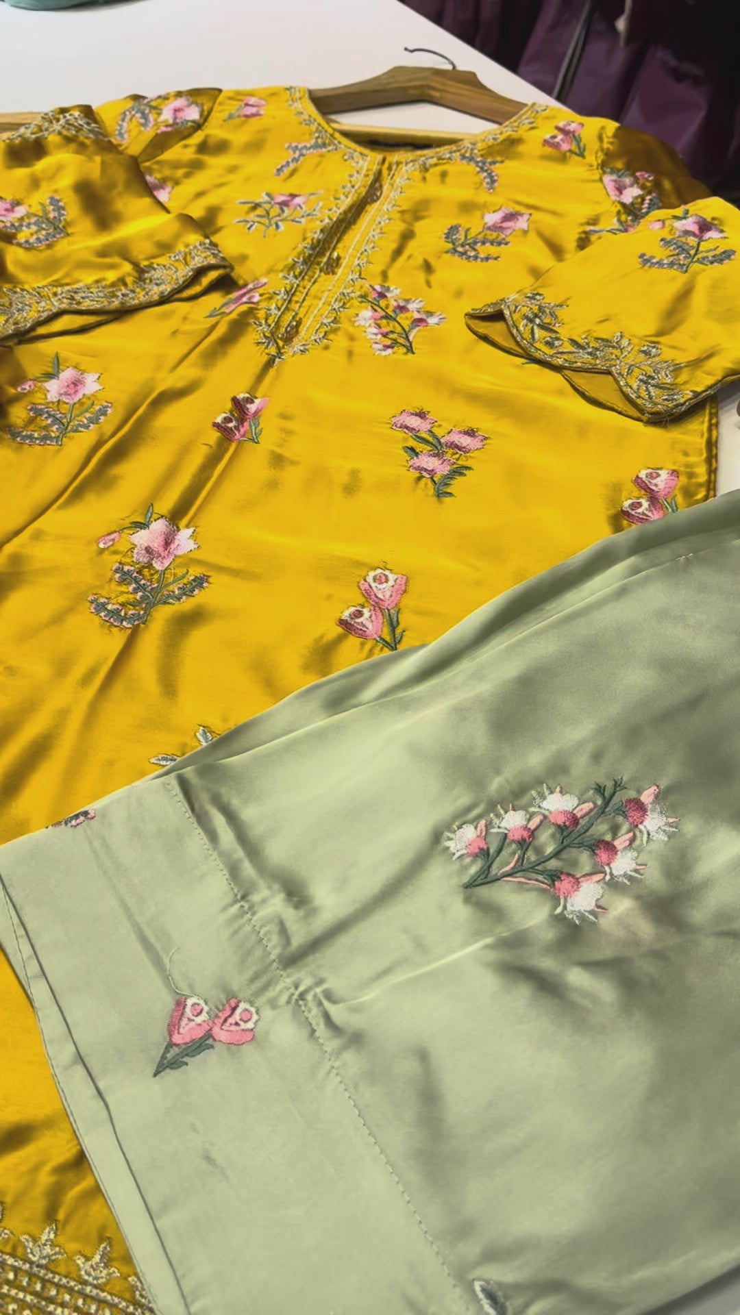 Maya | 3 Piece | Stitched Suit | Yellow